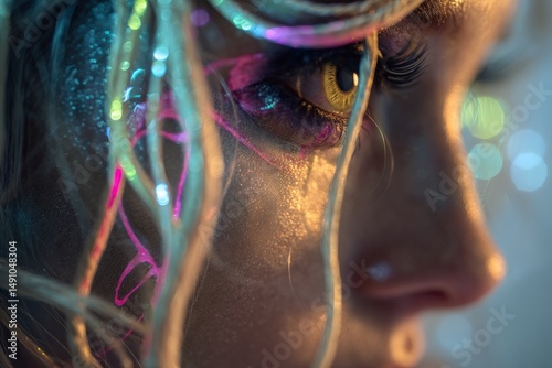 Close-up of a person’s eye ...