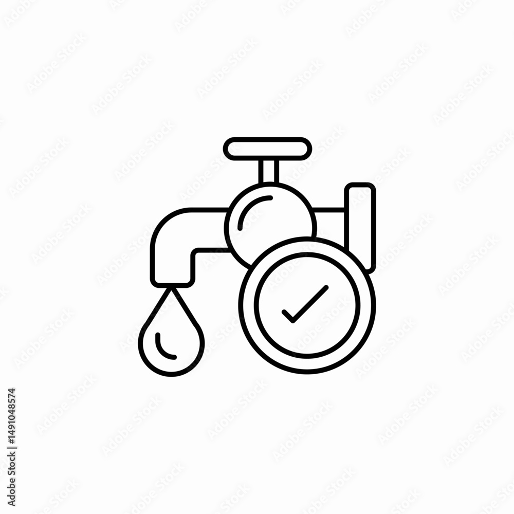 Obraz premium water tap icon sign vector