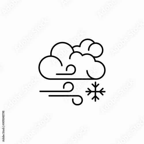 windy clouds icon sign vector