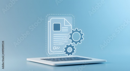 Content Management System – Digital Workflow, CMS Platform, and Data Organization Concept