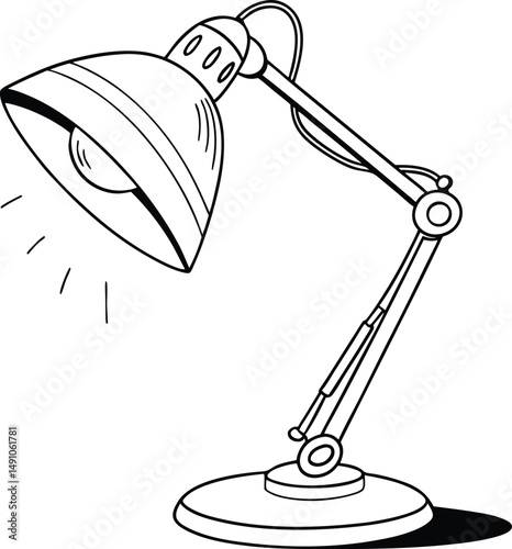 vector illustration of a lamp
