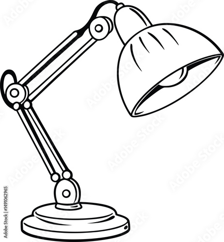 vector illustration of an old lamp