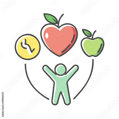 healthy living icon, healthy living vector illustration-simple illustration of healthy living, perfect for healthy living logos and icons