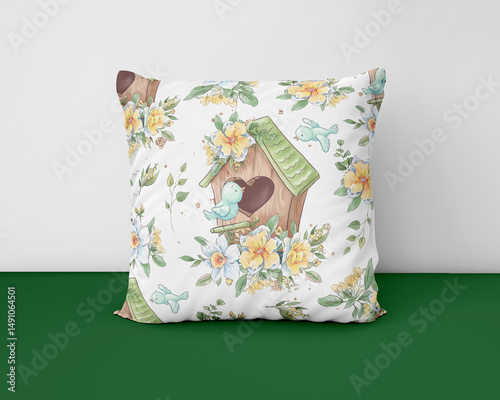 pillow design isolated on white background