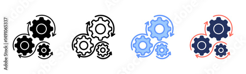 Automation icon sheet multiple style collection