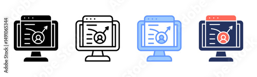Bounce Rate icon sheet multiple style collection