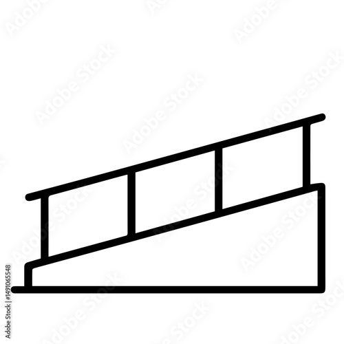Wheelchair and disabled ramp icon on white background vector
Vector icon public environment