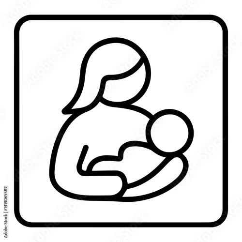 Mother and child room icon on white background vector
Vector icon public environment