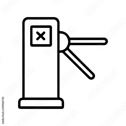 Turnstile icon on white background vector
Vector icon public environment