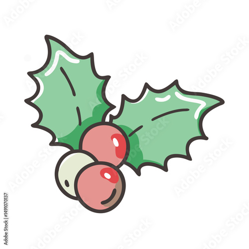holly berry icon, holly berry vector illustration-simple illustration of holly berry, perfect for holly berry logos and icons