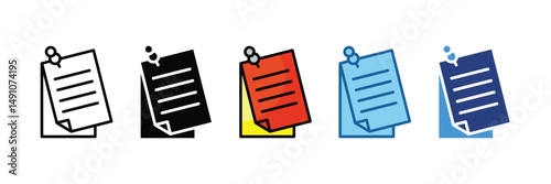 Sticky Notes  Icon Element For Design