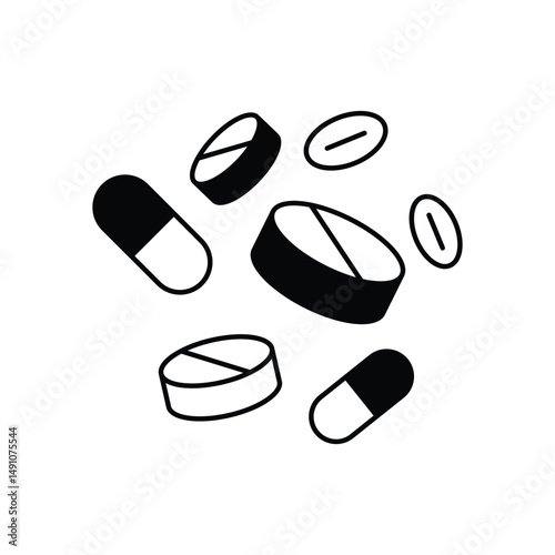 Pills Vector icon