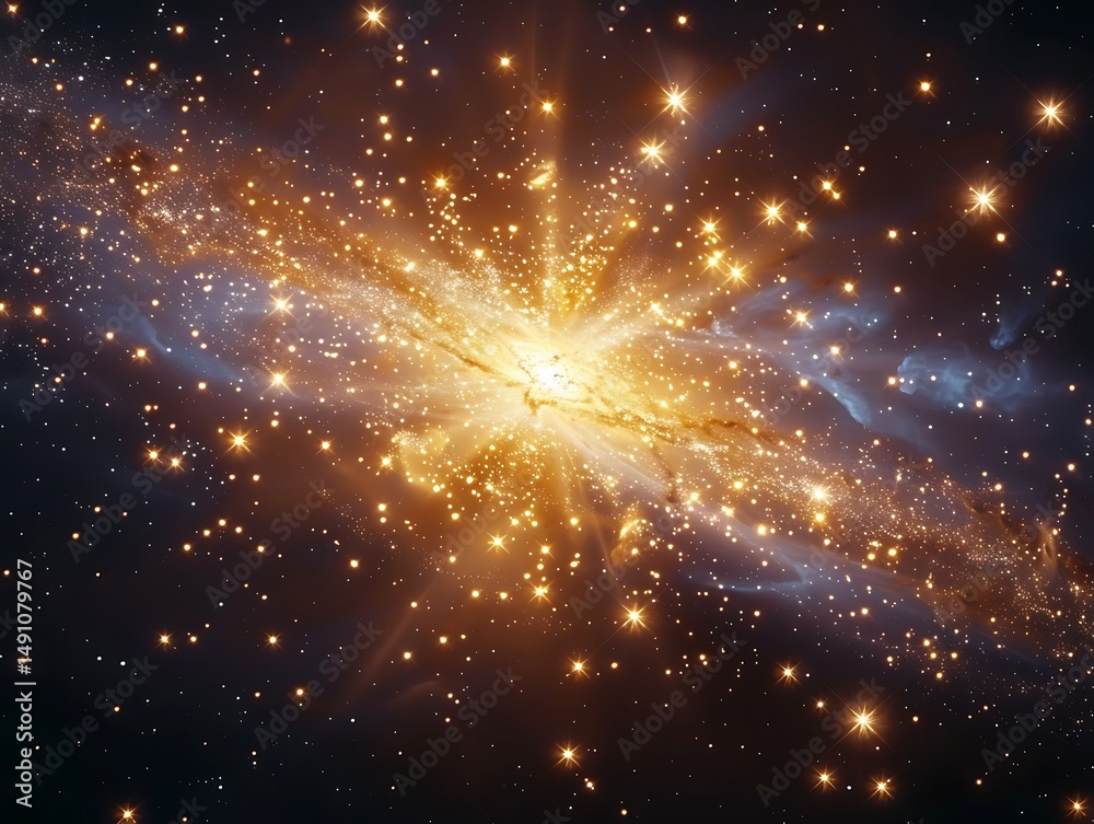 Obraz premium Cosmic explosion in deep space