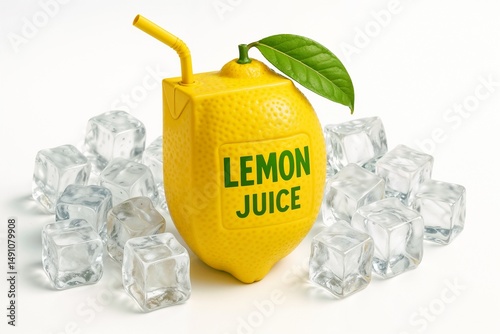 ice cube with lemon