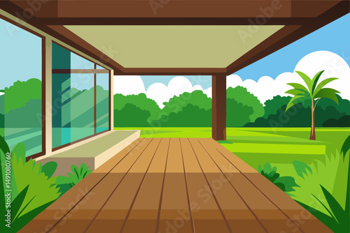 empty room with wooden floor