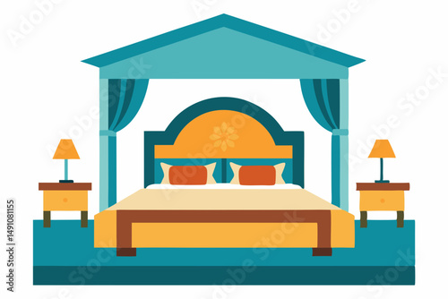vector illustration of a bedroom