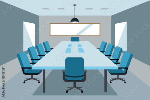 3d render of a meeting room