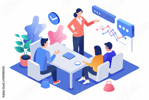 business meeting with team work