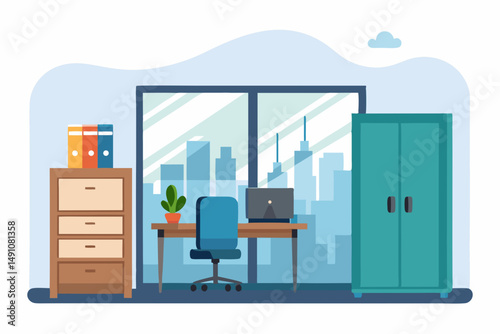 vector illustration of office building
