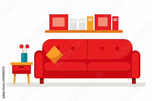 living room interior with sofa