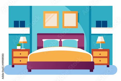 bedroom interior with a bed
