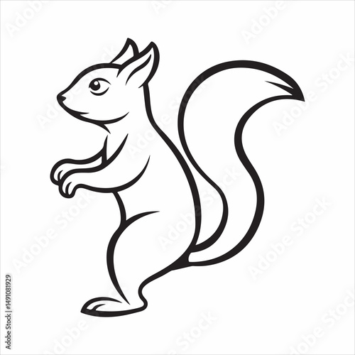 eastern gray squirrel vector silhouette