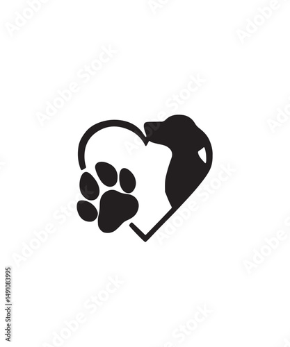 dog love art design