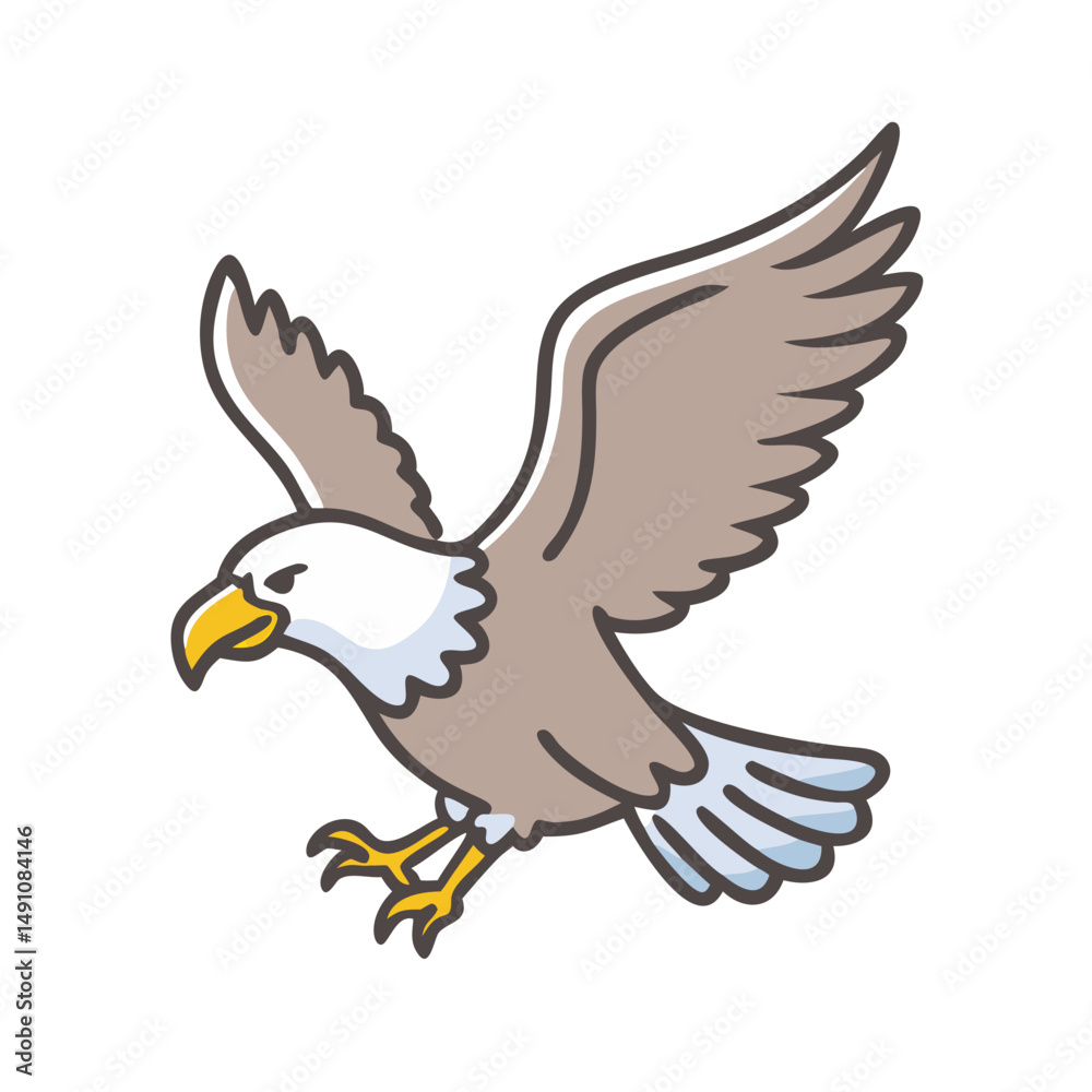 Fototapeta premium hunting bald eagle icon, hunting bald eagle vector illustration-simple illustration of hunting bald eagle, perfect for hunting bald eagle logos and icons