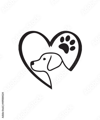 dog love art design