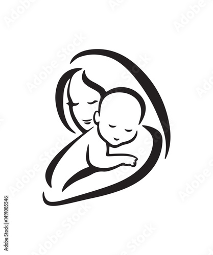 mom and son love art design 