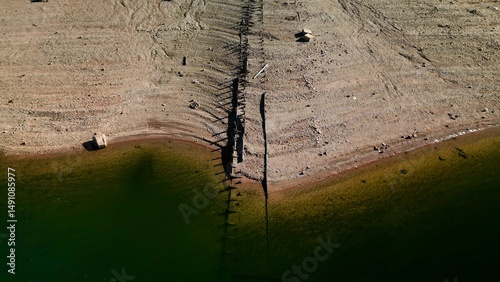Aerial view of the Burrinjuck Reservoir taken with a drone.