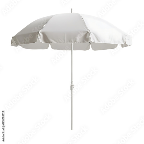 Elegant Compact Beach Umbrella with a Refined Minim Isolated on Transparent Background