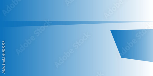 A blank blue 3d vector design with a curled corner on a paper sheet offers an abstract illustration concept
