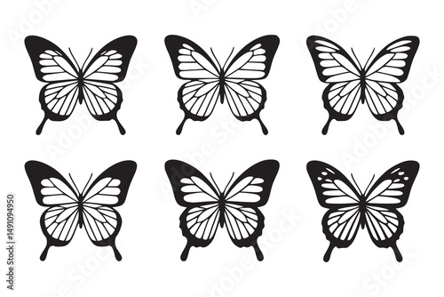 Wallpaper Mural set of vector butterflies Torontodigital.ca