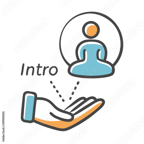 introduction icon, introduction vector illustration-simple illustration of introduction, perfect for introduction logos and icons