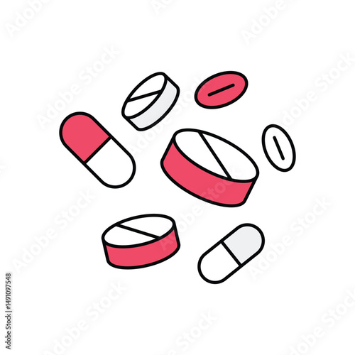 Pills Vector icon