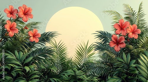 Tropical floral background