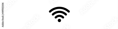 Wireless Connectivity: A simple yet striking visual representation of a wireless signal, elegantly conveying the concept of connectivity and seamless communication.