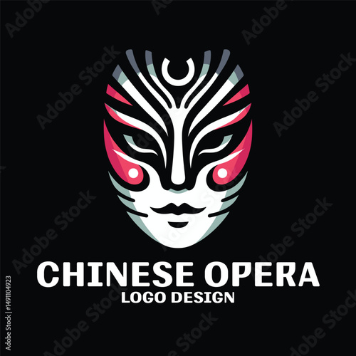 Chinese Opera Vector Logo Design