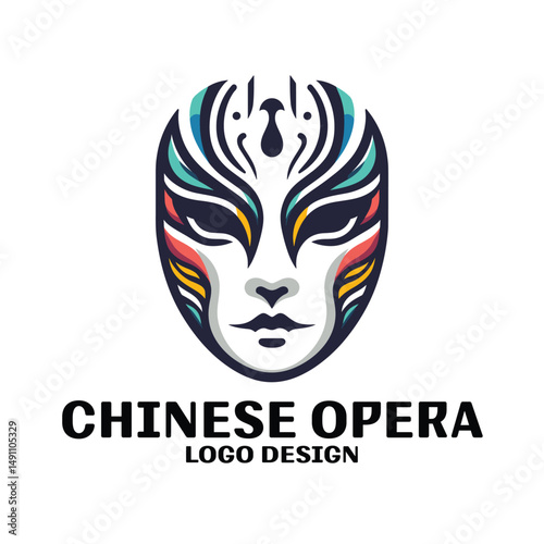 Chinese Opera Vector Logo Design