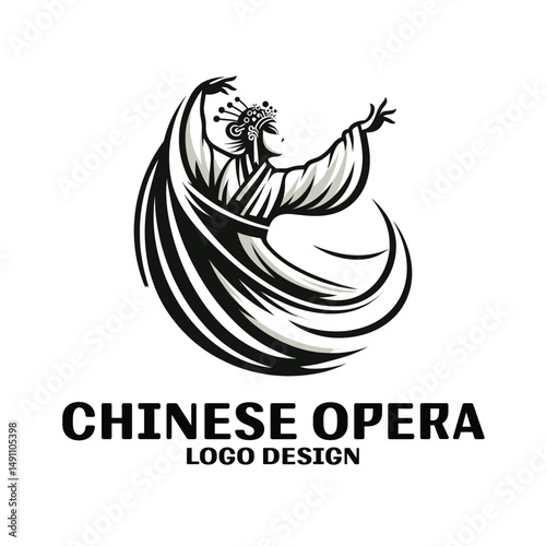 Chinese Opera Vector Logo Design