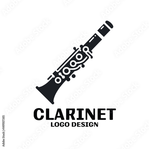 Clarinet Vector Logo Design