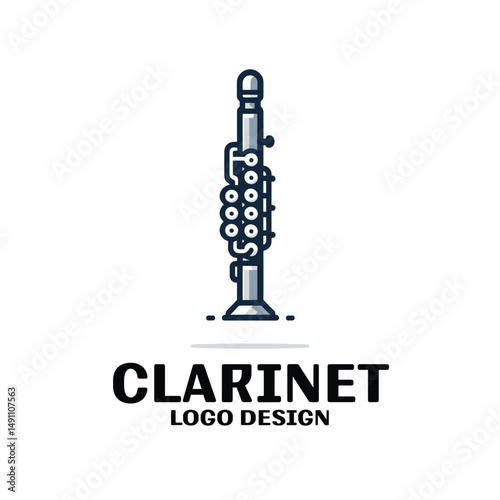 Clarinet Vector Logo Design