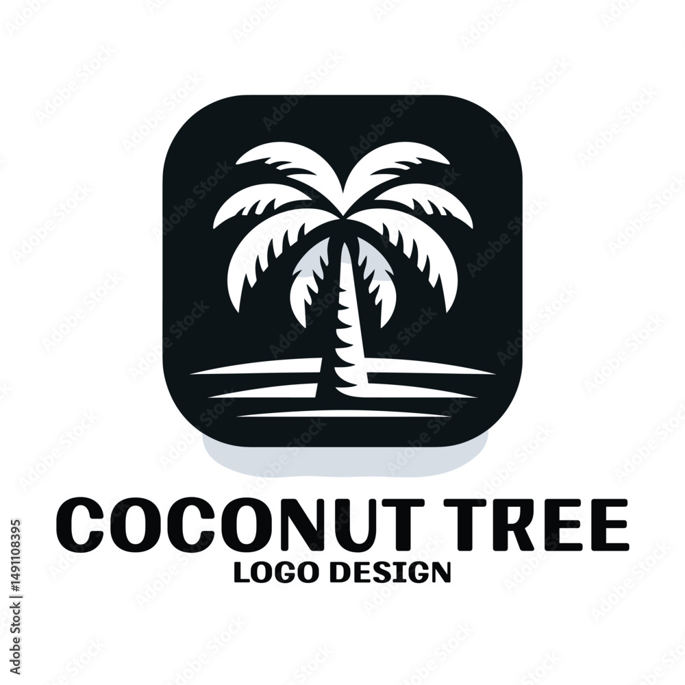 Fototapeta premium Coconut Tree Vector Logo Design