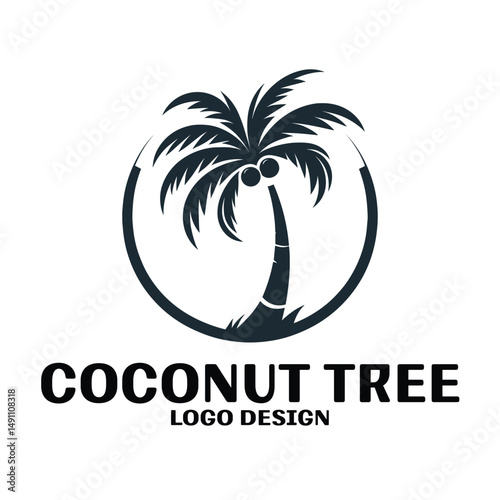 Coconut Tree Vector Logo Design