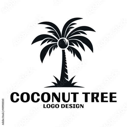 Coconut Tree Vector Logo Design