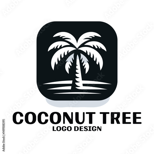 Coconut Tree Vector Logo Design