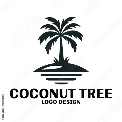 Coconut Tree Vector Logo Design