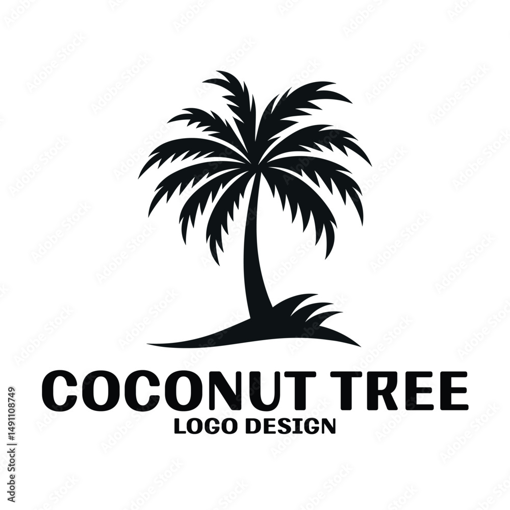 Fototapeta premium Coconut Tree Vector Logo Design