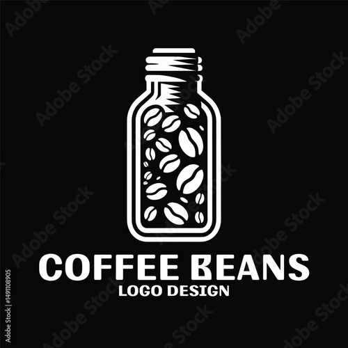 Coffee Beans Vector Logo Design